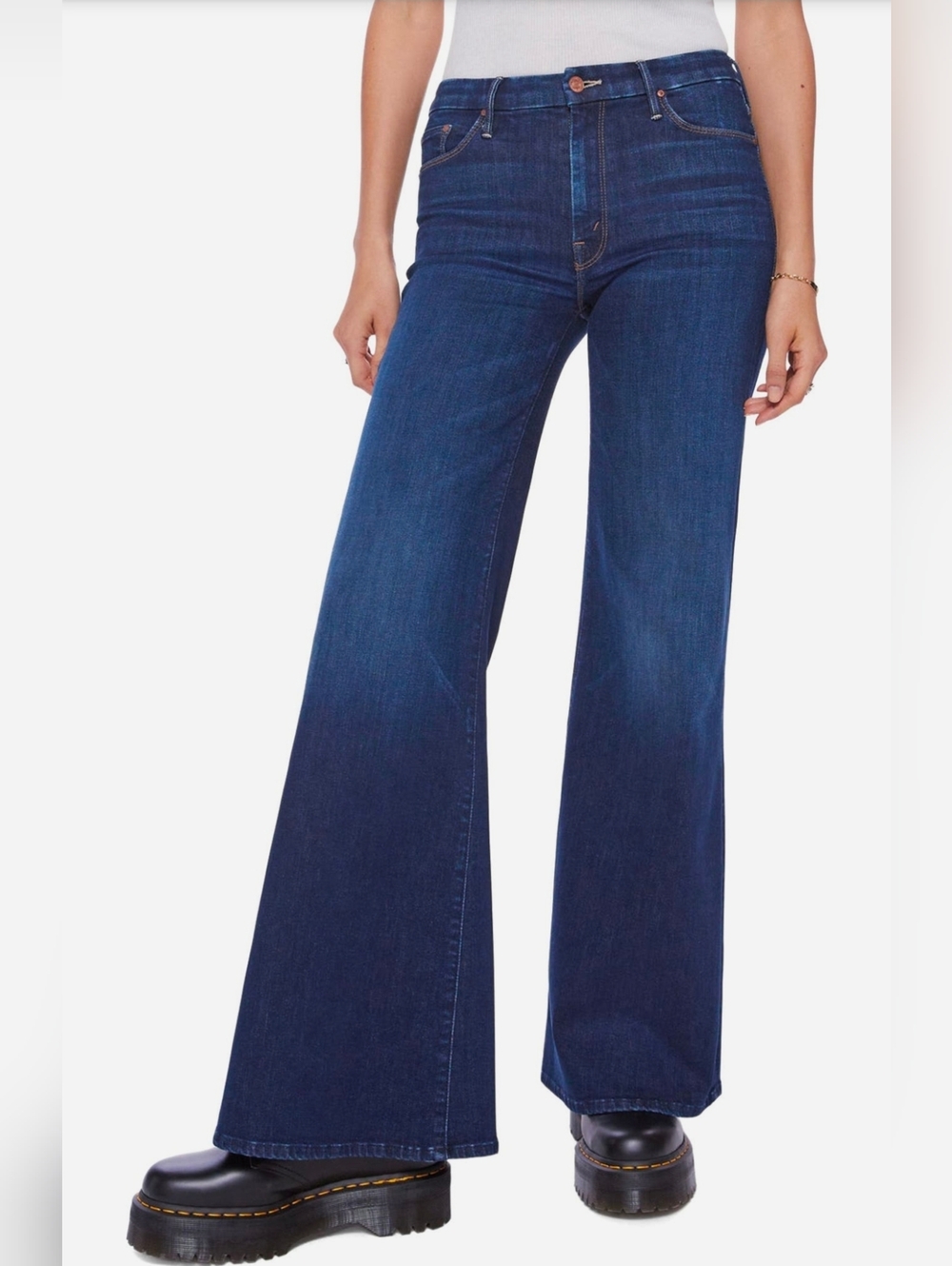 Mother The Hustler Roller Sneak Flare Jeans Off Limits Size 30 NWT